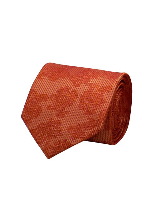 orange micro fiber tie with cufflinks & pocketsquare - 15473771 - Very Small Image - 1