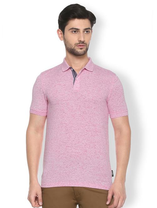 pink cotton blend polo t-shirt - 15473908 - Very Small Image - 1
