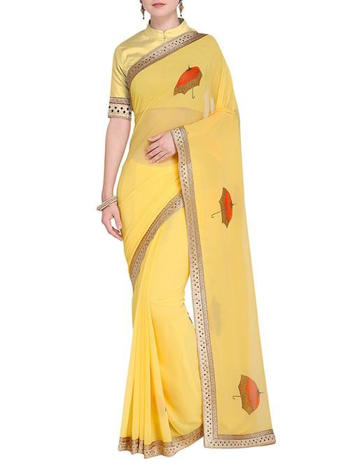 embellished border conversational printed saree - 15475458 - Very Small Image - 1