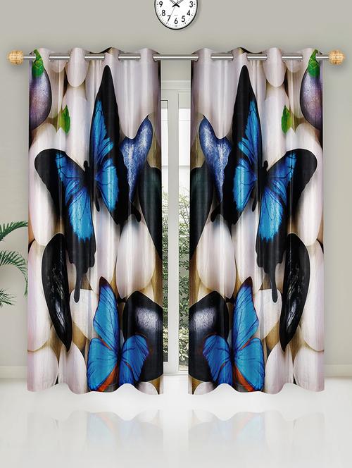 premium quality polyester long door 9 feet digital curtain with 8 eyelet (2 pc) - 15475953 - Very Small Image - 1