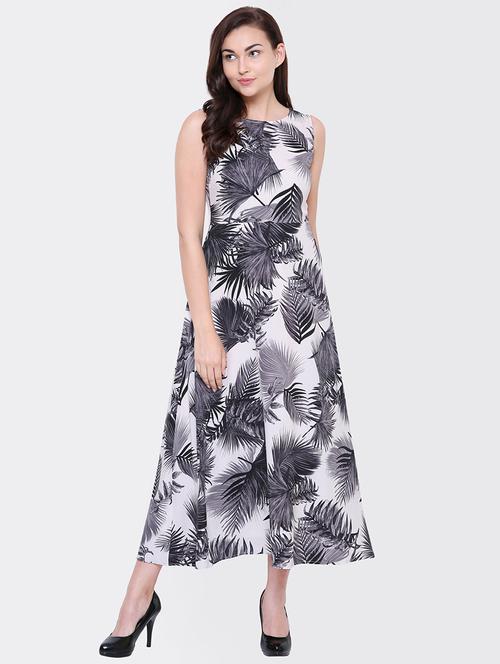 cut-out back tropical print dress - 15476762 - Very Small Image - 1