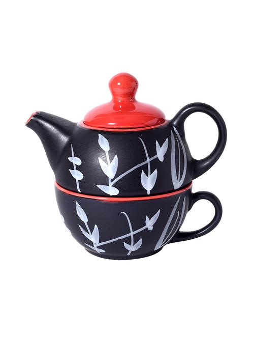 set of 2 bone china cup & kettle - 15477002 - Very Small Image - 1