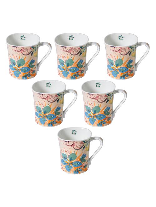 set of 6 bone china coffee & tea cups - 15477014 - Very Small Image - 1