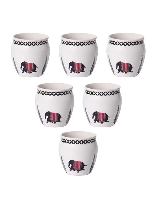 set of 6 ceramic kullads/tea glasses - 15477055 - Very Small Image - 1