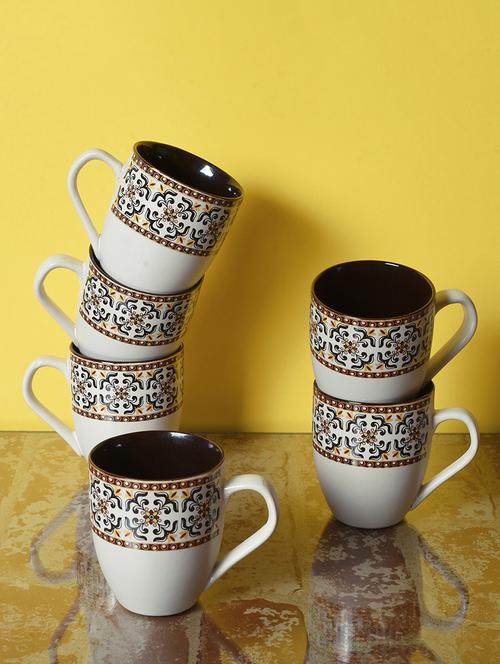 set of 6 ceramic tea & coffee mugs - 15477063 - Very Small Image - 1