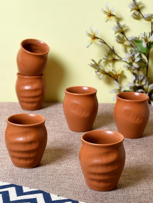 set of 6 ceramic kullads/tea glasses - 15477065 - Very Small Image - 1