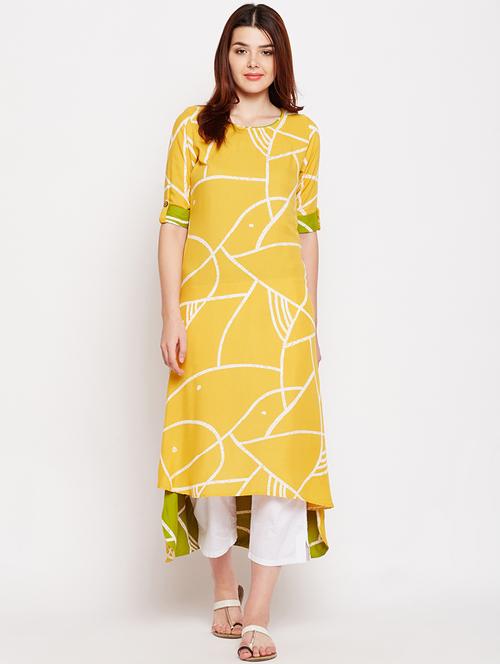 high-low printed kurta - 15477403 - Very Small Image - 1