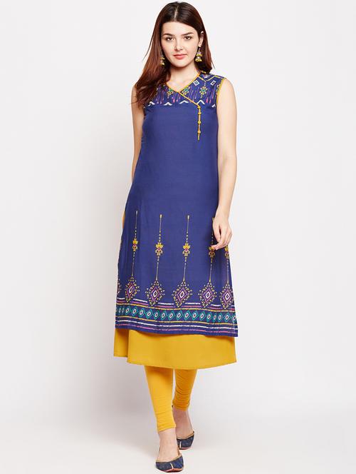 layered printed kurta - 15477412 - Very Small Image - 1