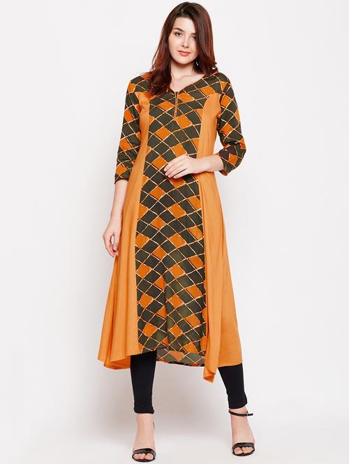 asymmetric printed kurta - 15477417 - Very Small Image - 1