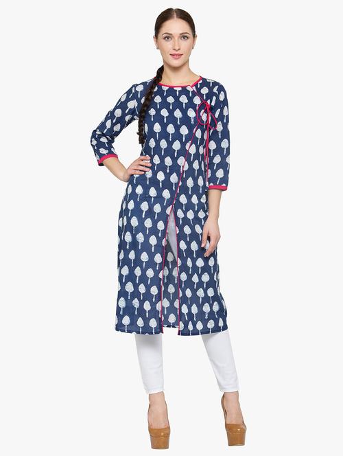 a-line indigo kurta - 15477429 - Very Small Image - 1