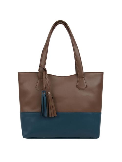 brown leatherette (pu) handbag - 15477472 - Very Small Image - 1