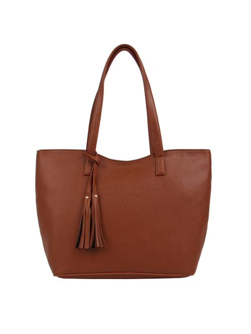 tan leatherette (pu) handbag - 15477489 - Very Small Image - 1