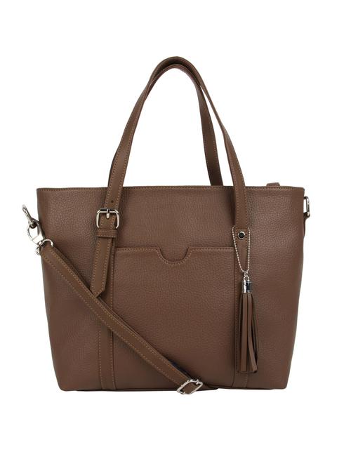 brown leatherette (pu) handbag - 15477491 - Very Small Image - 1
