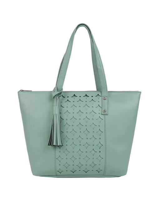 blue leatherette (pu) handbag - 15477495 - Very Small Image - 1
