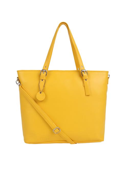 yellow leatherette (pu) handbag - 15477507 - Very Small Image - 1