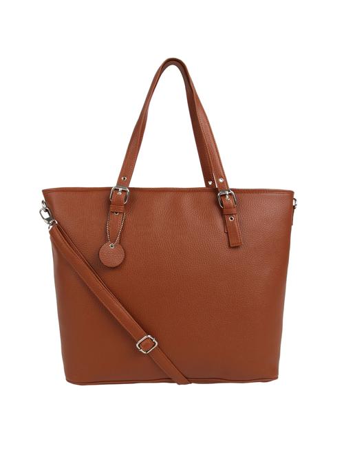 brown leatherette (pu) handbag - 15477508 - Very Small Image - 1
