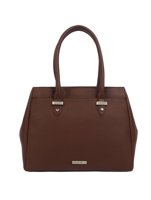 brown leatherette (pu) handbag - 15477531 - Very Small Image - 1