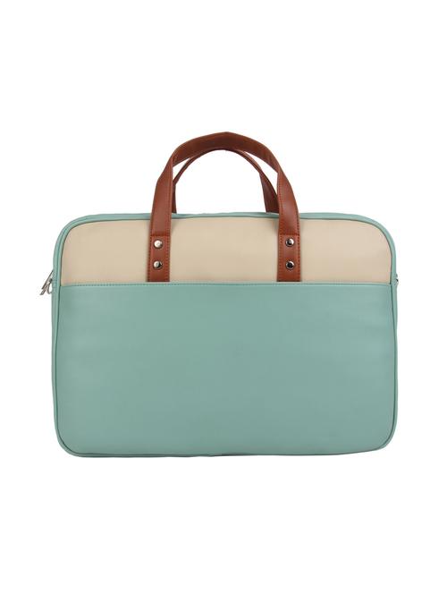 blue leatherette (pu) laptop bag - 15477555 - Very Small Image - 1