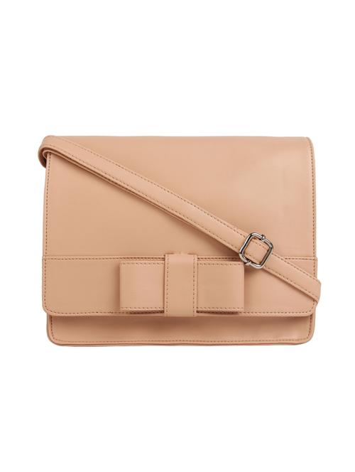 beige leatherette (pu) sling bag - 15477581 - Very Small Image - 1