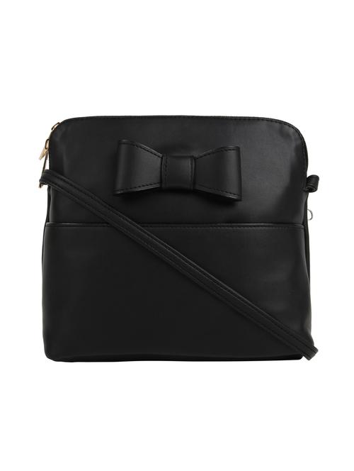 black leatherette (pu) sling bag - 15477585 - Very Small Image - 1