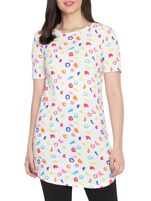 conversational print regular tunic - 15478078 - Very Small Image - 1