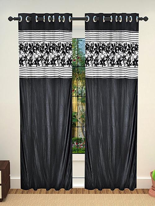 set of 2 polyester long door curtains - 15478365 - Very Small Image - 1
