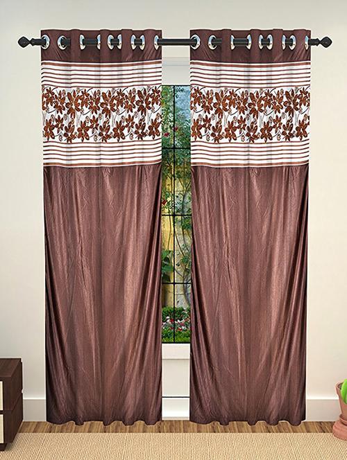 set of 2 polyester long door curtains - 15478375 - Very Small Image - 1