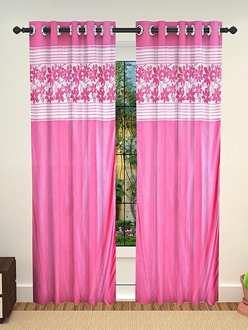 set of 2 polyester long door curtains - 15478383 - Very Small Image - 1