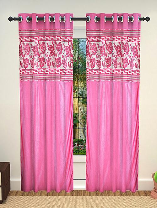 set of 2 polyester door curtains - 15478440 - Very Small Image - 1