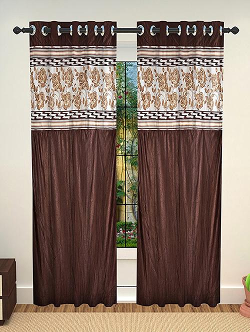 set of 2 polyester long door curtains - 15478448 - Very Small Image - 1
