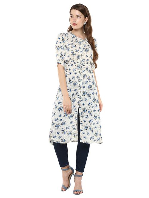 women's front slit kurta - 15480139 - Very Small Image - 1