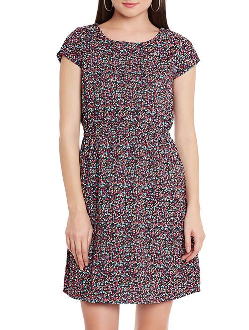 ditsy printed elasticated waist dress - 15481039 - Very Small Image - 1