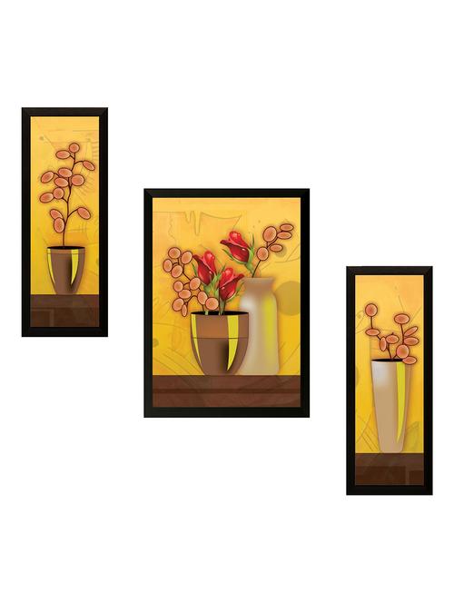 saf set of 3 flowers digital reprint painting(13.5 inch x 22 inch) - 15482167 - Very Small Image - 1