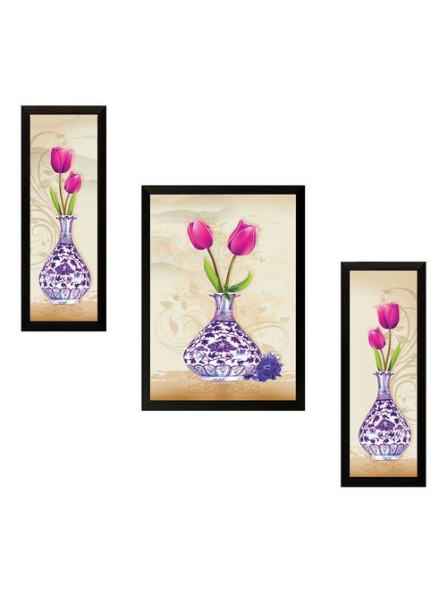 saf set of 3 flowers digital reprint painting(13.5 inch x 22 inch) - 15482172 - Very Small Image - 1