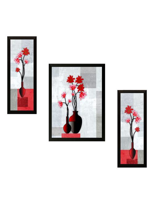 saf set of 3 flowers digital reprint painting(13.5 inch x 22 inch) - 15482185 - Very Small Image - 1