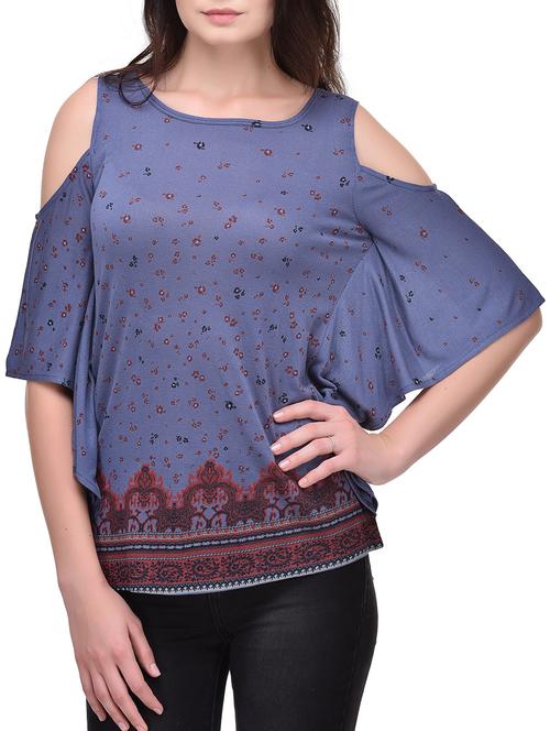 cold shoulder floral top - 15483142 - Very Small Image - 1
