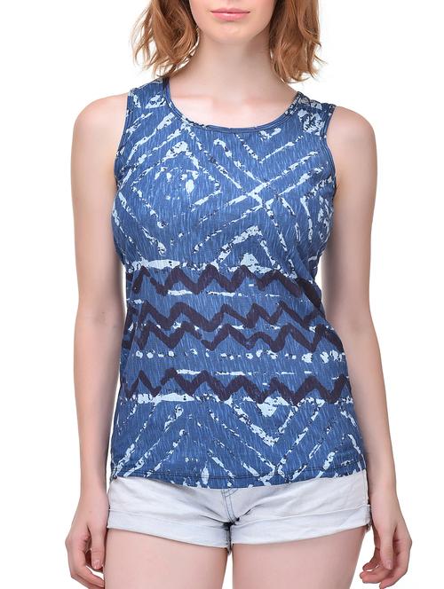 batik print sleeveless top - 15483154 - Very Small Image - 1