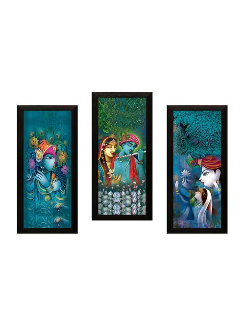 saf radhe krishna set of 3 ink painting(17 inch x 21 inch) - 15483471 - Very Small Image - 1