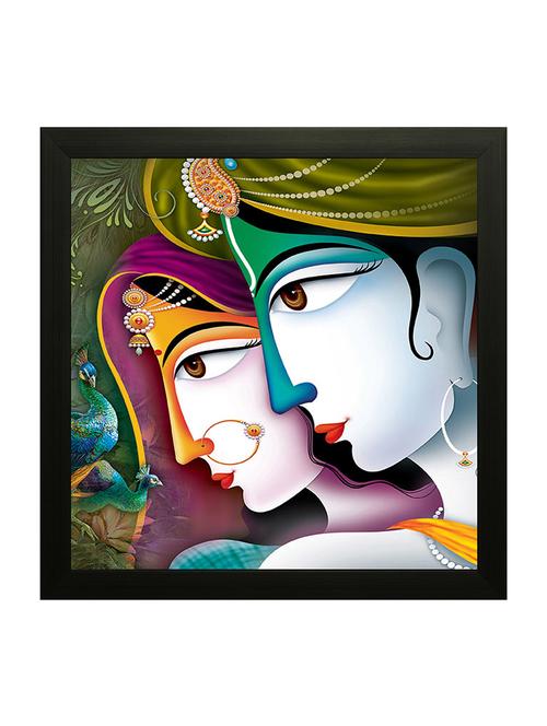 saf radhe krishna ink painting(14 inch x 14 inch) - 15483479 - Very Small Image - 1