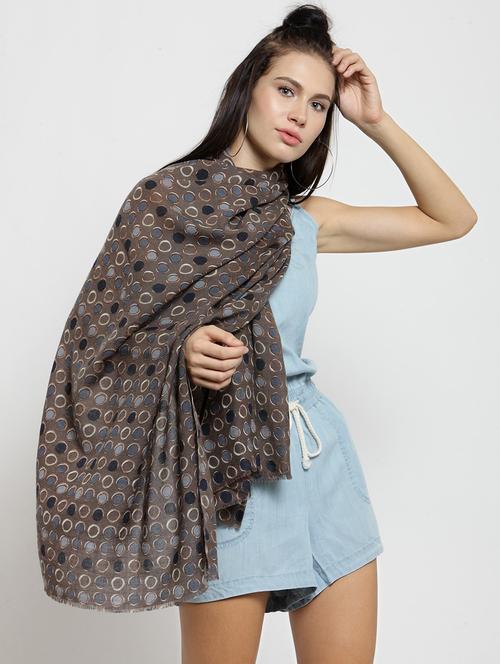 frayed hem wool stole - 15483546 - Very Small Image - 1