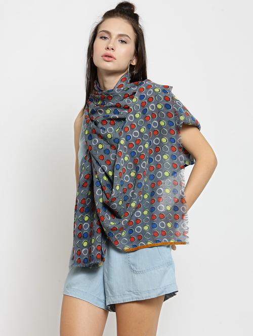 frayed hem wool stole - 15483547 - Very Small Image - 1