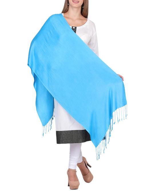 light blue viscose stole - 15484648 - Very Small Image - 1