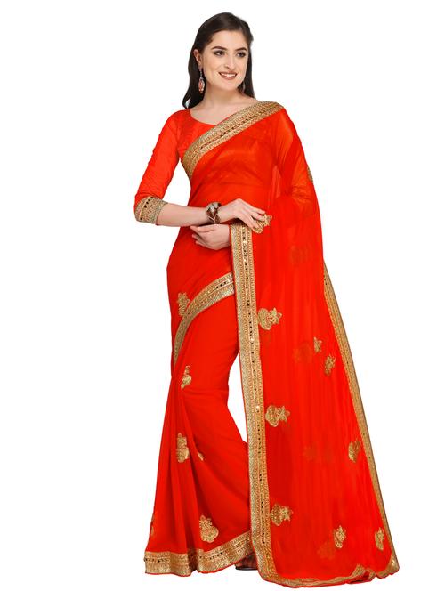embellished border conversational embroidered saree with blouse - 15486752 - Very Small Image - 1