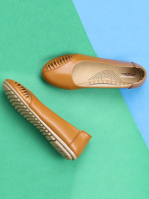 tan slip on ballerinas - 15487852 - Very Small Image - 1
