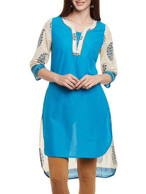women's high-low kurta - 15487989 - Very Small Image - 1
