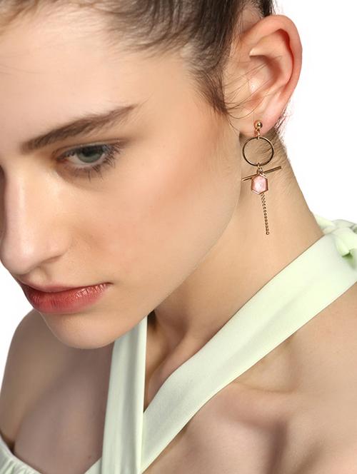 gold tone stone earrings - 15489530 - Very Small Image - 1