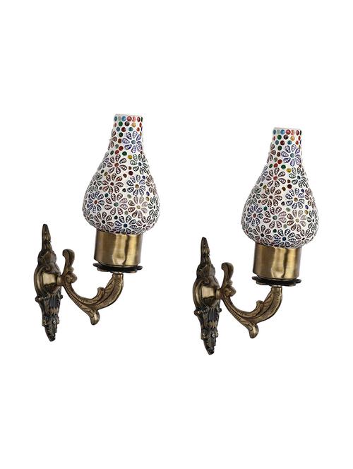 traditional chimney shaped hand decorative colorful wall lamp light (set of two )-ch13 - 15489808 - Very Small Image - 1