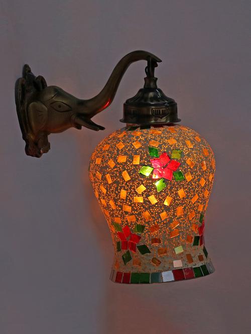 stylish hand decorative colorful glass wall lamp light with elephant shape fitting ( set of two )ew-el79 - 15489816 - Very Small Image - 1