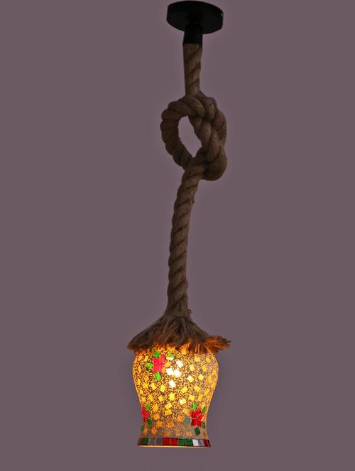 ultra stylish pendant ceiling lamp light hanging in rope with hand decorative designer glass shade (set of four ) rf46 - 15490304 - Very Small Image - 1