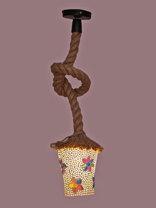 ultra stylish pendant ceiling lamp light hanging in rope with hand decorative designer glass shade (set of four ) rf48 - 15490306 - Very Small Image - 1